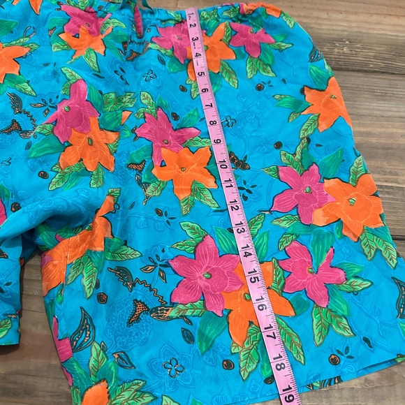 Sostanza Silk Women’s Colorful Tropical Shorts Size Large - Picture 6 of 6